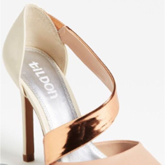 tildon Peach & Rose Gold 4” Stiletto Heels Size 9.5 - Picture 3 of 15